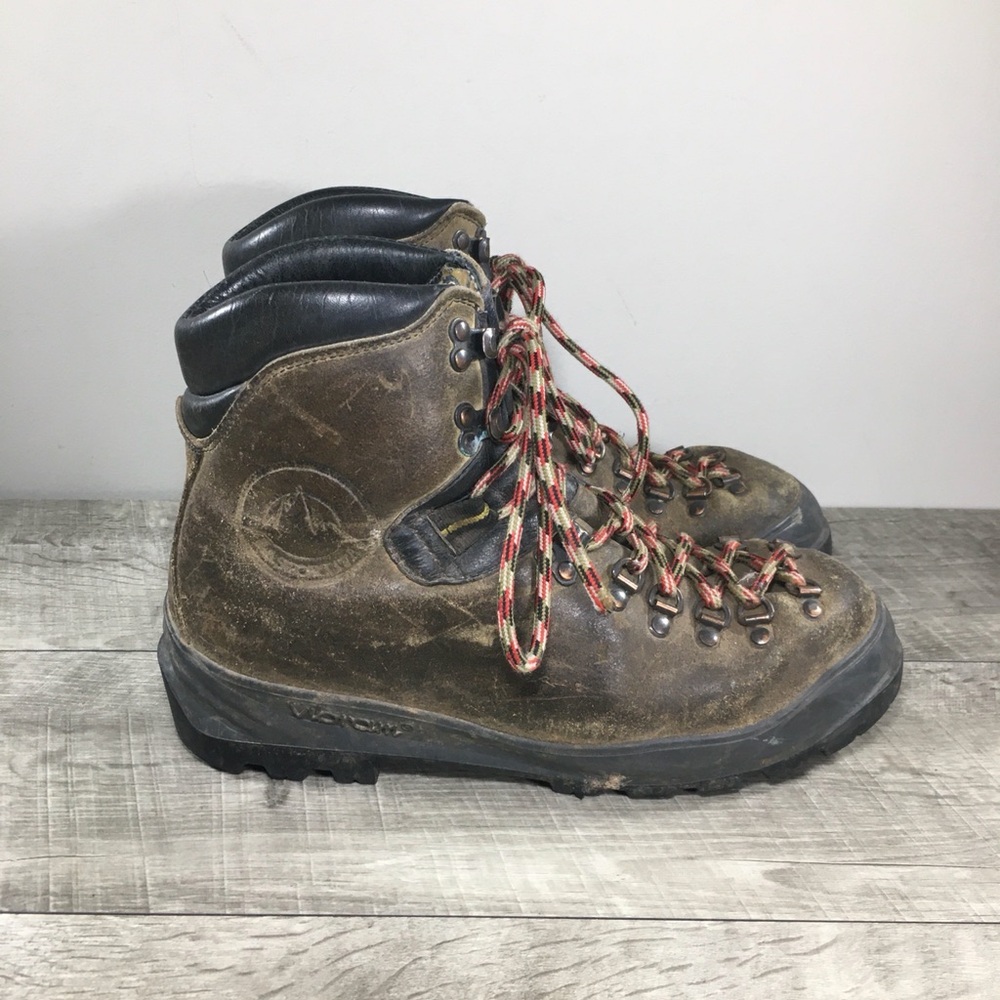 La Sportiva Mens Brown Leather Hiking Backpacking Trail Hiker Camping Boots Sz 8